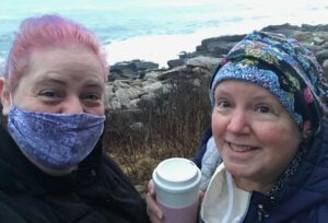 Nadine and Candyce on a hike